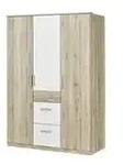 Kleiderschrank Cariba &brvbar; holzfarben &brvbar; Ma&szlig;e (cm): B: 135 H: 199 T: 58.0