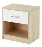 Nachtschrank 1 Schubkasten Pepe &brvbar; holzfarben &brvbar; Ma&szlig;e (cm): B: 39 H: 41 T:...