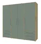Kleiderschrank Mokkaro &brvbar; holzfarben &brvbar; Ma&szlig;e (cm): B: 206 H: 200 T: 53.0