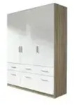 Kleiderschrank Celle &brvbar; holzfarben &brvbar; Ma&szlig;e (cm): B: 136 H: 197 T: 54.0