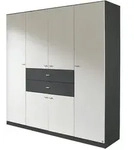 Kleiderschrank Landsberg &brvbar; wei&szlig; &brvbar; Ma&szlig;e (cm): B: 181 H: 197 T: 54.0