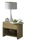 Nachtkommode Pia / Judith &brvbar; holzfarben &brvbar; Ma&szlig;e (cm): B: 40 H: 40 T: 33.0