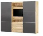Schwebet&uuml;renschrank MagicGlas &brvbar; grau &brvbar; Ma&szlig;e (cm): B: 300 H: 236 T: 65.0