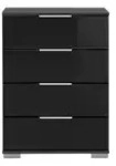 Nachtschrank Easy Plus C &brvbar; schwarz &brvbar; Ma&szlig;e (cm): B: 52 H: 74 T: 38.0