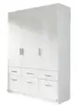 Kleiderschrank Celle &brvbar; wei&szlig; &brvbar; Ma&szlig;e (cm): B: 136 H: 197 T: 54.0