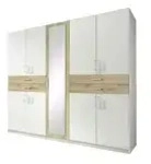 Kleiderschrank Taiga &brvbar; wei&szlig; &brvbar; Ma&szlig;e (cm): B: 225 H: 208 T: 58.0