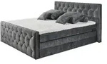 Boxspringbett Cashfield &brvbar; grau &brvbar; Ma&szlig;e (cm): B: 200 H: 113