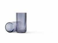 Lyngby Porcel&aelig;n Lyngby Vase H20.5 cm midnight blue mundgeblasenes glas
