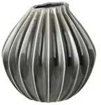 Broste Copenhagen Wide Vase M Smoke Grey