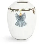 K&auml;hler Hammersh&oslash;i Christmas Vase Porzellan Wei&szlig; H10.5 cm