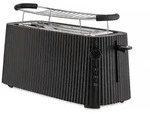Alessi Pliss&eacute; Langer Doppelfach-Toaster Schwarz