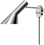 Louis Poulsen AJ Wandleuchte mit Kabel Stainless steel polished