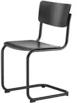 THONET S 43 Freischwinger Buche schwarz gebeizt