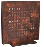 QLOCKTWO Earth 13.5 Creator ́s Edition Rust Deutsch
