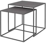 Blomus Set 2 Beistelltische -FERA- S Steel Gray