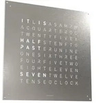 QLOCKTWO Earth 90 White Steel Series Stainless Steel Deutsch