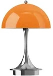 Louis Poulsen Tischleuchte Panthella 160 Portable V3 Chrome Opal orange