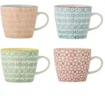 Bloomingville Carla Becher, Bunt, Steingut 4er Set