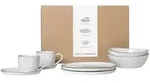 Broste Copenhagen Salt Fr&uuml;hst&uuml;cksset f&uuml;r zwei White w/Black Rim