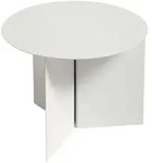 Hay Slit Table Beistelltisch Rund &Oslash;45 cm Stahl White