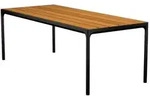 Houe FOUR Dining Table 210 x 90 cm Bamboo / Black Aluminum