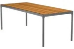 Houe FOUR Dining Table 210 x 90 cm Bamboo / Grey Aluminum
