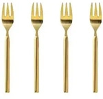 Broste Copenhagen Kuchengabel Tvis 4er Set Titanium Rose Gold
