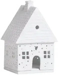 r&auml;der Lichthaus Kerzenst&auml;nder Teelicht Lebkuchenhaus Schneeball wei&szlig;