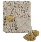 Bloomingville Filipa Decke, Gelb, Recycelte Baumwolle