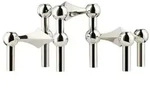 STOFF Nagel Kerzenhalter 3er Pack Chrome