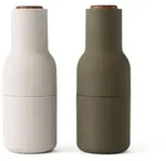 Audo Salz- Pfefferm&uuml;hle Bottle Gringer 2er Set Hunting Green - Beige - Walnut...