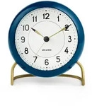 Arne Jacobsen Station Tischuhr &Oslash;11 cm petrol/weiss