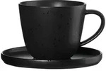 ASA Selection coppa Kaffeetasse mit Unterteller, kuro &Oslash;13,5 cm 0,25l