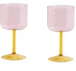 Hay Tint Weinglas 2er Set 25 cl Pink and yellow