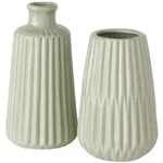 Boltze Vase Esko 2er-Set, Hellgr&uuml;n