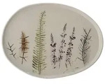 Bloomingville Servierteller Bea aus Steingut, 34,5 x 26 x 2 cm, natur