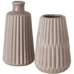 Boltze Vase Esko 2er-Set, Dunkelbraun