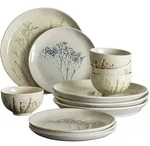 Bloomingville Geschirr-Set Bea, Steingut, 12-teilig