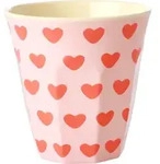 RICE Melamin Becher Medium Sweet Hearts, 9 cm