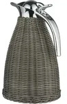 IB Laursen Thermoskanne mit Polyrattangeflecht, H&ouml;he 27 cm, &Oslash; 16,5 cm, grau