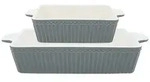 GreenGate Auflaufformen 2er-Set klein Alice, stone grey