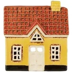 IB Laursen Keramik Haus f&uuml;r Teelicht My Home Town gelb, 13 x 7.7 x 14 cm