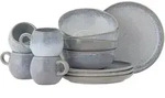 Bloomingville Paula Fr&uuml;hst&uuml;ck Geschirr Set aus Steingut, 12-teilig, blau