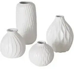 Boltze Vasen Zalina 4er, 9-20 cm, &Oslash; 9-12 cm, wei&szlig;