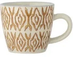 Bloomingville Maple Tasse, Steingut, &Oslash; 8 x H7 cm, orange Rauten