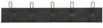 IB Laursen Garderobe Hakenleiste aus Holz und Metall, L75 x B6 x H16 cm, schwarz