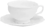 Chic Antique Provence Teetasse mit Untertasse, &Oslash;12 cm / 350 ml, wei&szlig;