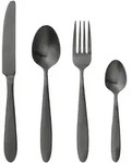 Bloomingville Besteck Frea 4er Set, Edelstahl, schwarz