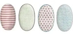 Bloomingville Patrizia Teller, Oval, 4er, L21,5 x B13 cm, 4 verschiedene Farben