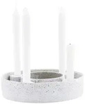 House Doctor Kerzenst&auml;nder The Ring, &Oslash; 26 cm, H&ouml;he 6 cm, grau, mit
